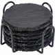 thumbnail image 1 of Posavasos de Piedra, Posavasos de Cristal Redondo de 10 cm con Práctico Soporte, Adecuado para Bebidas, Tazas, Bares, Vasos, 1 of 5
