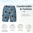 thumbnail image 5 of Lsque Mens Swim Trunks Cute Cartoon Astronaut Pattern - Bathing Suit Compression Liner - Beach Swim Shorts Swimwear - (S-3XL) - Stretch Quick Dry -Small, 5 of 9
