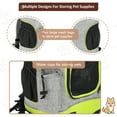 thumbnail image 4 of Kato Large Breathable Mesh Net Pet Carrier Backpack with Sherpa Bed, Green, 18 lb Limit, 4 of 8