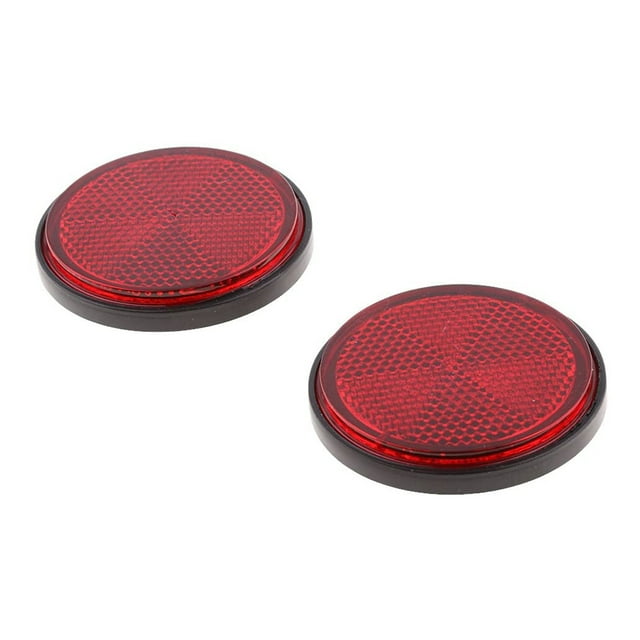 CARTTOU 2pcs 2.16inch Haute Visibilité Réflecteur d'Avertissement Réfléchissant Résistant aux Intempéries Convient pour les Vélos de Moto de Voiture