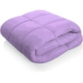thumbnail image 5 of D.N.G. BEDDINGS Deluxe All Seasons Twin/Twin XL Size 800 Thread Count, Solid Lavender Down Alternative 1 Piece Box Design Comforter Set 100% Egyptian Cotton, 5 of 6