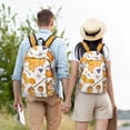 thumbnail image 5 of Honeii Honey Bee Set Print Canvas College Laptop Backpack, Durable Rucksack Travel Notebook Bag School Backpack Book Bag for Men Women-Small, 5 of 7