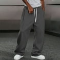 thumbnail image 5 of qucoqpe Mens Sweatpants Baggy Elastic Waist Drawstring Wide Leg Sweatpants Fashion Casual Track Pants, 5 of 8