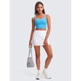 thumbnail image 3 of CRZ YOGA Top Corto con Cuello Cuadrado y Relleno Azul XL, 3 of 4