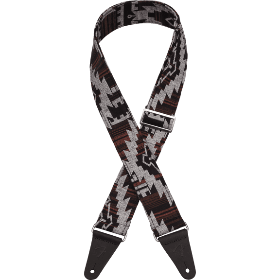 Fender Zion Polyester 2" Guitar Strap, Black Aztec