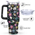 thumbnail image 3 of Wildflowers 40 OZ Tumbler Cup with Lid and Straw for Water Iced Tea Coffee Smoothie and More, 3 of 7