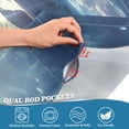 thumbnail image 5 of Yayeee Kitchen Curtains Tier Set of 2 Light Filtering 57"x36" Over Sink Window Panels, Night Floating Whale, 5 of 7