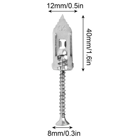 

Buodes Tooletries 10Pcs Self Drilling Anchors Screws Expansion Screws Set Drywall Anchor Kit Suita