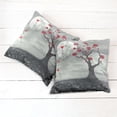 thumbnail image 6 of Ambesonne Tree Throw Pillow Cover 2 Pack, Romantic Full Moon Night, 18", Grey Vermilion and White, 6 of 7