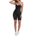 thumbnail image 2 of INSPIRE CHIC Women's V-Neck Spaghetti Straps Tank Top Slim Fit Solid Elastic Cropped Athletic Camisoles S Black, 2 of 6