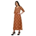 thumbnail image 2 of Moomaya Haut Indien Imprimé Robe Kurti Longue Tunique à Manches 3/4 Robes pour Femmes, 2 of 5