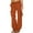Orange, variant on WREESH Womens High Waisted Cargo Pants Hippie Punk Trousers Streetwear Jogger Pocket Loose Overalls Long Pants Khaki