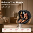 thumbnail image 4 of HARPPA Electric Baby Swing, Infant Swing with Remote Control, 5 Sway Speeds, Black, 4 of 8