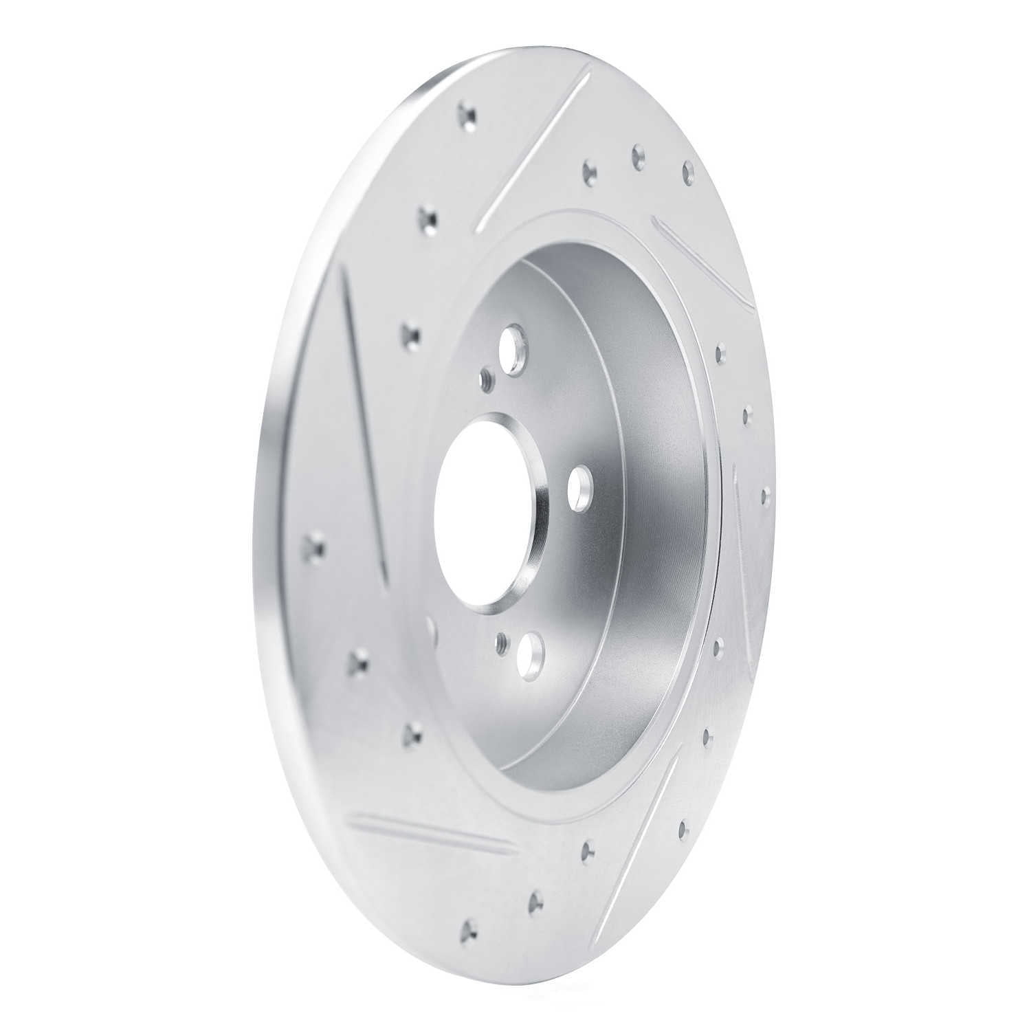 Dynamic Friction Company 631-76156R DFC Brake Rotor - Drilled And Slotted - Silver