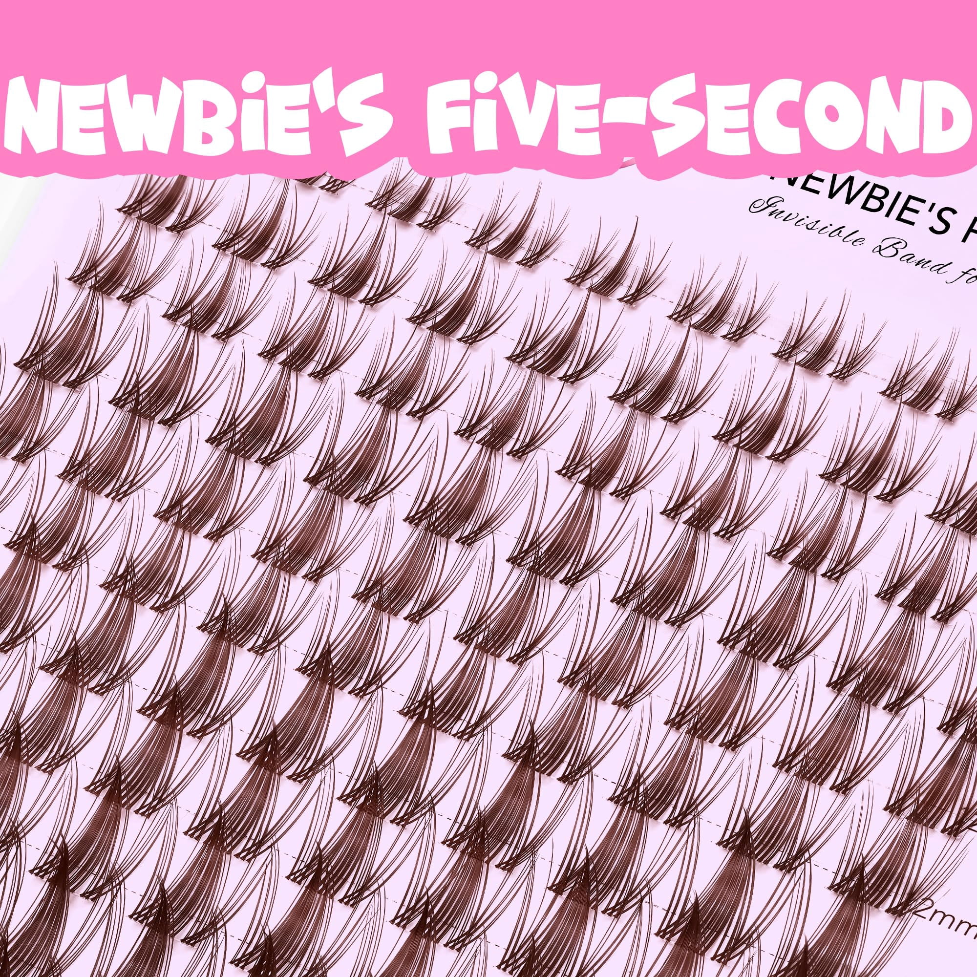 Veyesbeauty Manga Lash Clusters Individual Eyelash Extensions DIY Brown False Eyelashes for Self-application Lash Tray