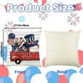thumbnail image 3 of 4th of July Pillow Covers 18x18 inch Independence Throw Pillow Covers Memorial Day America Patriotic Stripes Stars Trucks Pillow Cases Decorations for Holiday Home Sofa Couch, 3 of 6