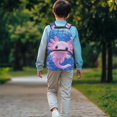 thumbnail image 4 of POLERO Axolotl Underwater Theme Multi Pockets Backpack, Polyester Breathable Mesh Back Panel Large Capacity School Backpack for Daily Use Outdoor, 4 of 10