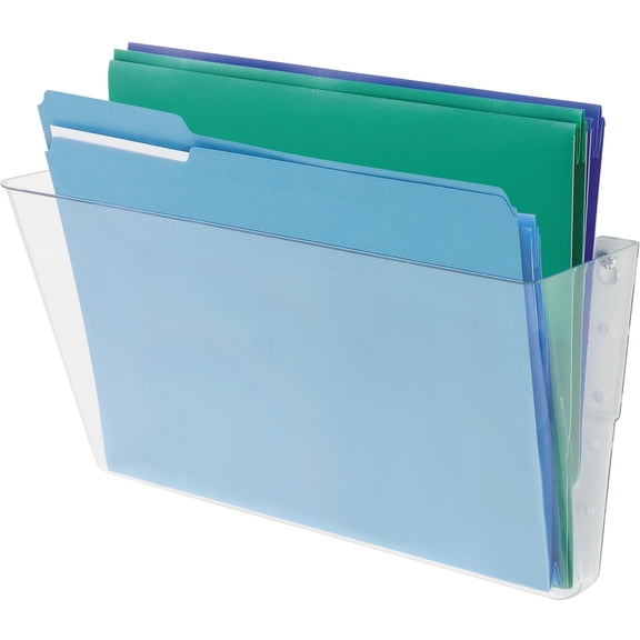 Deflecto Stackable DocuPocket - 1 Compartment(s) - 7" Height x 13" Width x 4" Depth - Stackable - Plastic - 1 Each | Bundle of 5