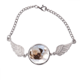 thumbnail image 1 of Bulldog mascota animal solo foto Pulsera pulsera pulsera alas de ángel pulsera, 1 of 3