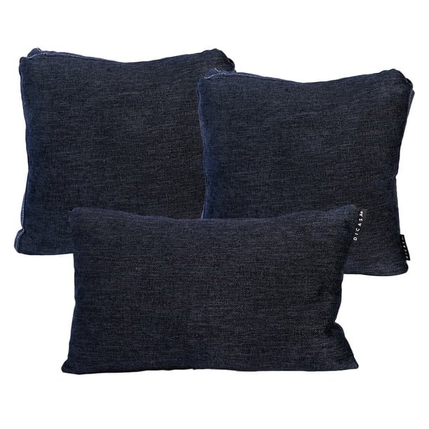 Set de 3 Cojínes Decorativos (2 Cuadrados Grandes y 1 Rectangular) DICASA Niza Delta Zita