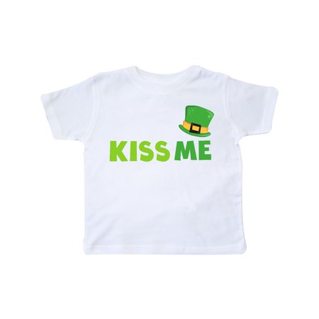 

Inktastic Saint Patrick s Day Kiss Me Green Top Hat Gift Toddler Boy or Toddler Girl T-Shirt