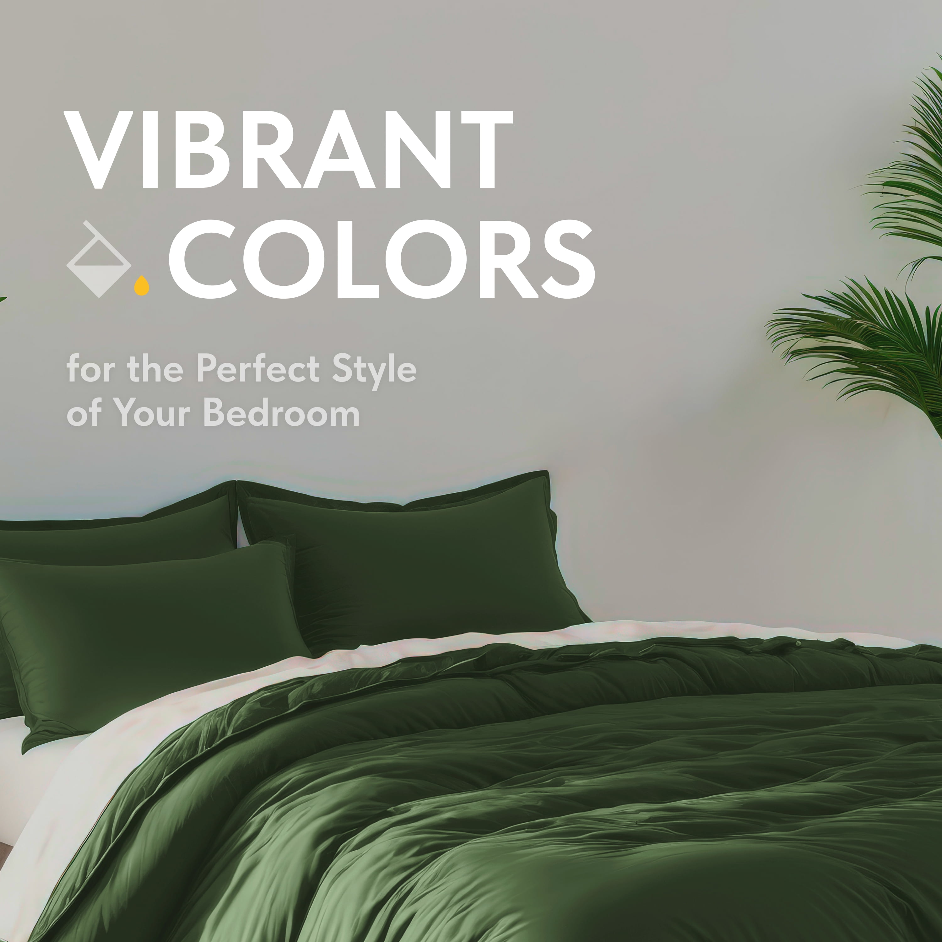 White Classic Luxury Collection 3-Piece Microfiber Zippered Duvet Cover Set, Dark Green, Queen, 90 x 90