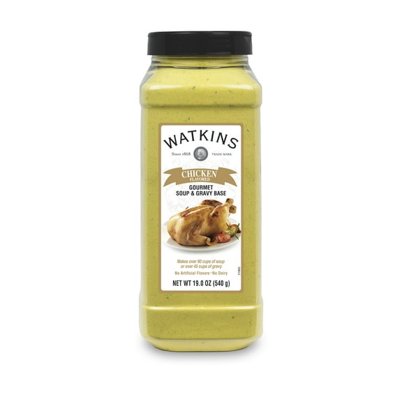 Watkins Gourmet Chicken Soup & Gravy Base, 19 oz (Whole Shelf Stable Container)