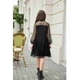 thumbnail image 6 of Arshiner Girls Formal Dress Fall Long Sleeve Church Funeral Tulle DressesBlack Size 10-12, 6 of 10