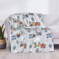 thumbnail image 3 of Fotbe Trains And Cactuse Manta de Franela con Estampado, Manta Ultrasuave para Cama, Sofá, Auto, Hipoalergénica y Antibolitas-60"x50", 3 of 6