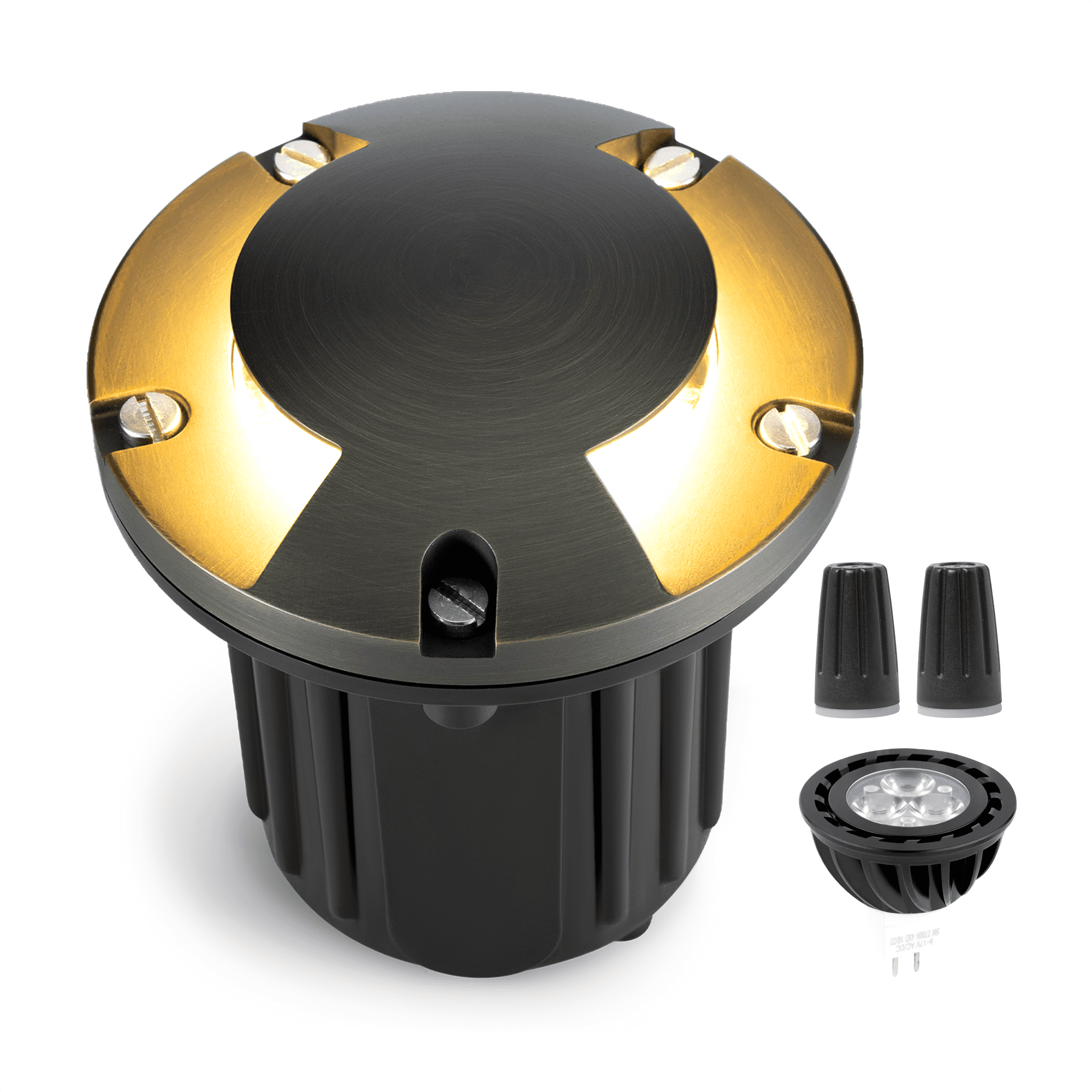 Gardenreet Brass Low Voltage Landscape In Ground Lights,12V LED Outdoor