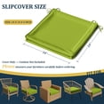 thumbnail image 2 of Kimunuk 2Pcs Outdoor Chair Cushions Slipcovers, 24" x 24" Replacement Waterproof Non-Slip Patio Seat Cushion Covers with Handle,Grass Green, 2 of 7