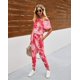 thumbnail image 2 of Mono PRETTYGARDEN con Hombros Descubiertos y Estampado Tie Dye Rojo M, 2 of 5