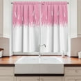 thumbnail image 2 of Ambesonne Pink Kitchen Curtains, Bushes and Wheat Field, 55"x39", Hot Pink and White, 2 of 3