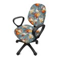 thumbnail image 5 of FUIALDOLG Thanksgiving Office Chair Cover with Pumpkin Goose Decoration , Set of 2 Anti Dust Decorative Covers for Computer Boss Armchair, 5 of 8
