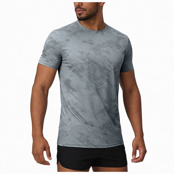 Leey-World Men's T Shirts Mens Bamboo Viscose T Shirt Ultra Soft Plain Tshirts for Men Cooling Crew Neck Casual Basic Tee Shirt Undershirt(Grey,3XL)