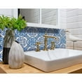 thumbnail image 3 of HomeRoots 400138 7 x 7 in. Blue & White Medi Peel & Stick Tiles, 3 of 5