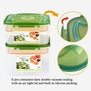 E-Jen Premium Kimchi, Sauerkraut Probiotic Fermentation Container with Inner Vacuum Lid (Earthenware Green, 1.9 gal/ 7.4L)