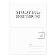 thumbnail image 1 of short phrase studying enginee postcard set birthday mailing thanks greeting card, 1 of 3