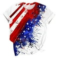 thumbnail image 4 of Saves Womens 4Th of July Summer T-Shirt，Summer Plus Size Tunic Tops Usa Flag Star Graphic Tee Shirts Patriotic T Shirts Round Neck Short Sleeve Tops Retro Trendy Tunic Blouses Beach Vacation Costume, 4 of 5
