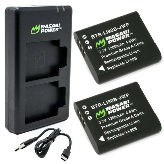 Wasabi Power Battery (2-Pack) and USB Dual Charger for Ricoh DB-110