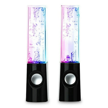 Wireless Dancing Water Speaker LED Light Fountain Speaker Home Party Black