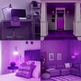 thumbnail image 7 of Luxrite E12 LED Filament Purple Light Bulbs, 4.5W=40W, Colored Glass Candelabra Bulb, UL, E12, Decoration, Party 2 Pack, 7 of 7