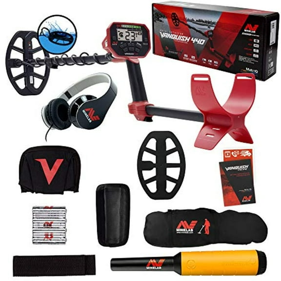 Minelab VANQUISH 440 Detector w/ 10 x 7 Coil, Pro-Find 20 Pinpointer & Carry Bag