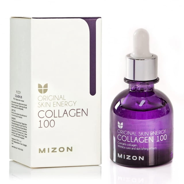 MIZON Suero Facial con Colágeno 30 ml - Serum Antiedad e Hidratante Coreano - Skincare Coreano con Acido Hialuronico para Piel Firme y Suave - Sérum Facial Original Skin Energy C