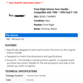 thumbnail image 2 of Front Right Interior Door Handle - Compatible with 1980 - 1996 Ford F-150 1981 1982 1983 1984 1985 1986 1987 1988 1989 1990 1991 1992 1993 1994 1995, 2 of 2