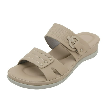 

Womens Sandals Comfortable Summer Fashion Sweet Open Toe Slippers Thick Bottom Casual Comfortable Beach Sandal Slippers