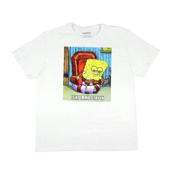 Nickelodeon SpongeBob Square Pants "Imma Stay In" Men's Graphic Tee