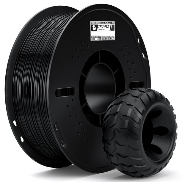 Filamento de impresión 3D ELEGOO TPU 1.75 mm negro 1 kg 95A