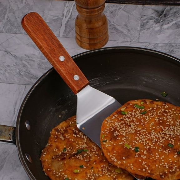 FELTECHELECTR Metal Turner Spatula Stainless Steel Pizza Shovel Assorted Color 2Pcs 9.82X2.55X0.39In