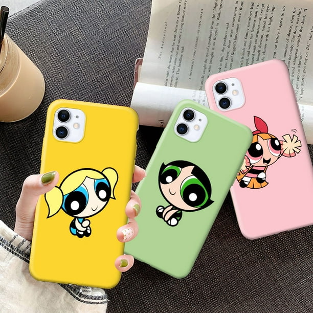 Color Phone Case For Iphone 12 Pro Max Cartoon Powerpuff Girls Phone Cover For 13 Pro